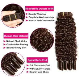 Brown Burmese Curly Human Hair… — Photo 3