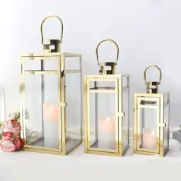 TRIROCKS Gold Stainless Lantern Set… — Photo 1