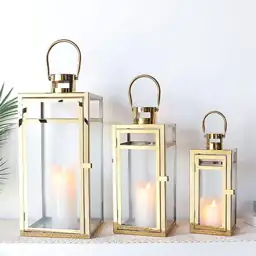 TRIROCKS Gold Stainless Lantern Set… — Photo 2