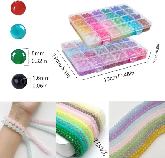 2 Pack Round Glass Beads… — Photo 2