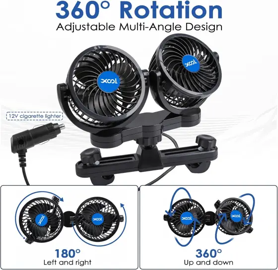 XOOL Electric Car Fan for… — Photo 3