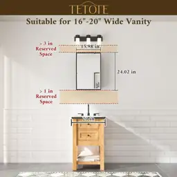 TETOTE Medicine Cabinet Mirror 16x24… — Photo 3