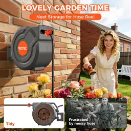 Retractable Garden Hose Reel 1/2"… — Photo 2