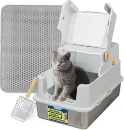 TENTIZON Stainless Steel Cat Litter… — Photo 1