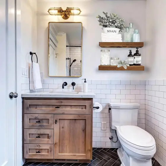 QEEIG Bathroom Floating Shelves for… — Photo 2