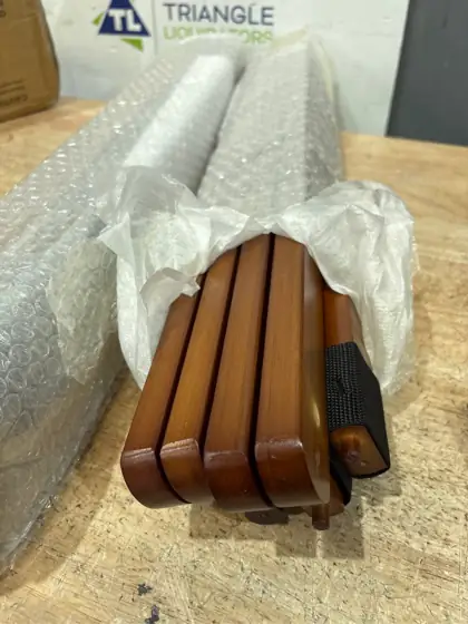 Smuxee Walnut Bamboo Luggage Rack,… — Photo 6