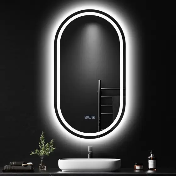 QAOYEDE 36x20 Oval Bathroom Mirror… — Photo 1