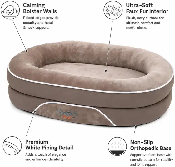 Orthopedic Dog Bed with Calming… — Photo 2