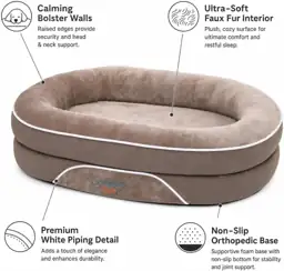 Orthopedic Dog Bed with Calming… — Photo 2