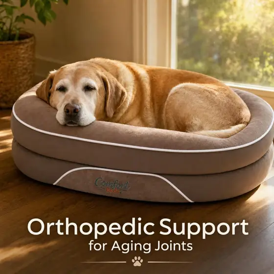 Orthopedic Dog Bed with Calming… — Photo 3