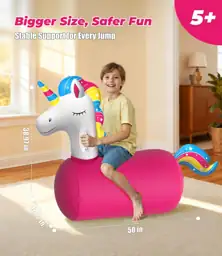 JOSEN Large Inflatable Bouncy Unicorn… — Photo 2