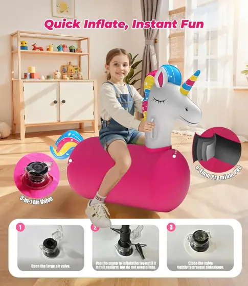 JOSEN Large Inflatable Bouncy Unicorn… — Photo 3