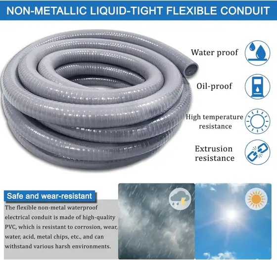 1inch 50ft Electrical Conduit Kit,Liquid-Tight… — Photo 2
