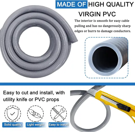 1inch 50ft Electrical Conduit Kit,Liquid-Tight… — Photo 3