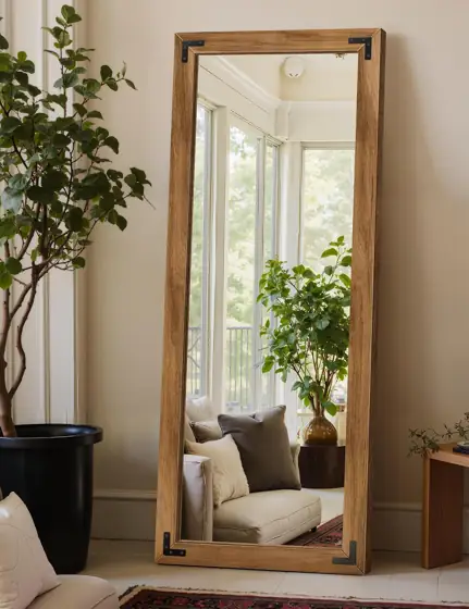 Wood Framed Full Length Mirror… — Photo 1