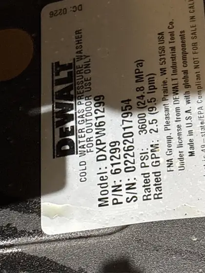 DEWALT 3600 PSI 2.5 GPM… — Photo 7