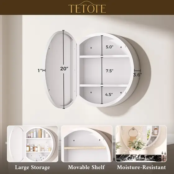 TETOTE 20x20 Inch Medicine Cabinet… — Photo 2