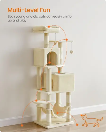 Feandrea Cat Tree, 59.5-Inch Tall… — Photo 3