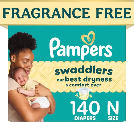 Pampers Swaddlers Newborn Diapers, 140… — Photo 1