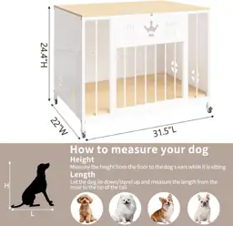 31.5" Iron Pegboard Dog Crate… — Photo 2