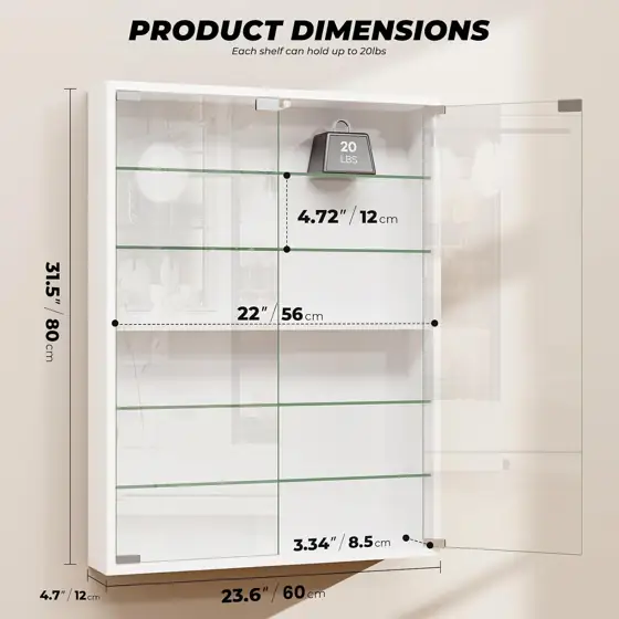 Wall Display Case with Glass… — Photo 2