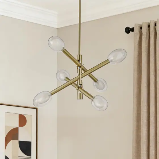 ocioc Gold Sputnik Chandelier 6-Light,… — Photo 1