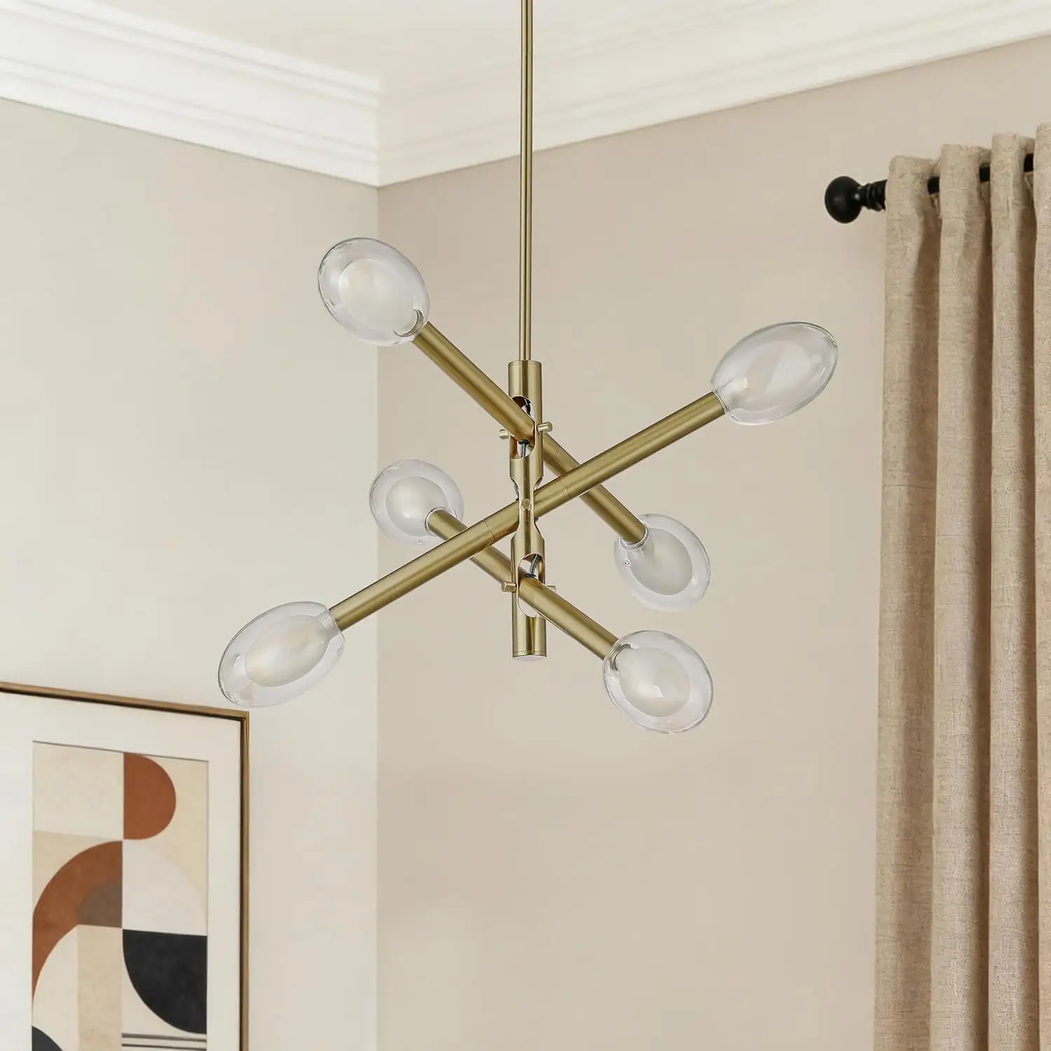 ocioc Gold Sputnik Chandelier 6-Light,… — Photo 1