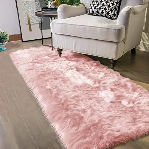 Latepis Pink Runner Faux Sheepskin… — Photo 1