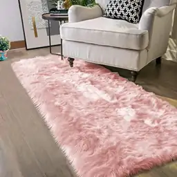 Latepis Pink Runner Faux Sheepskin… — Photo 1