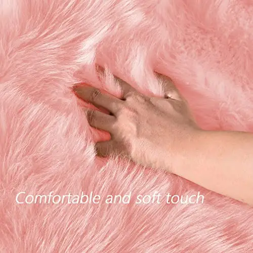 Latepis Pink Runner Faux Sheepskin… — Photo 4