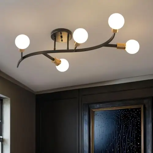 Black and Gold Modern Sputnik… — Photo 1