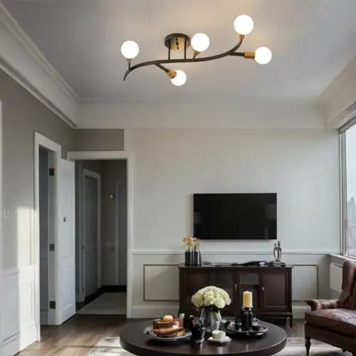 Black and Gold Modern Sputnik… — Photo 2