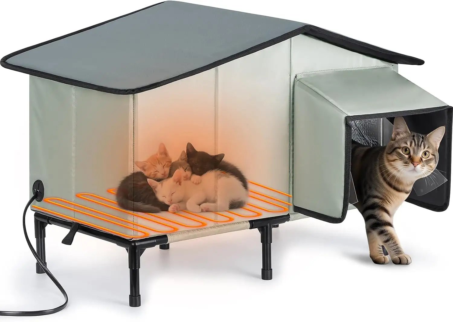 Heated Outdoor Cat House -… — Photo 1