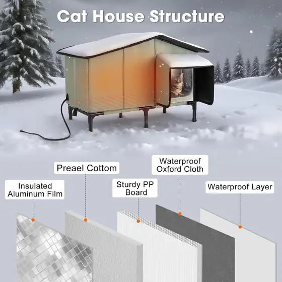 Heated Outdoor Cat House -… — Photo 2