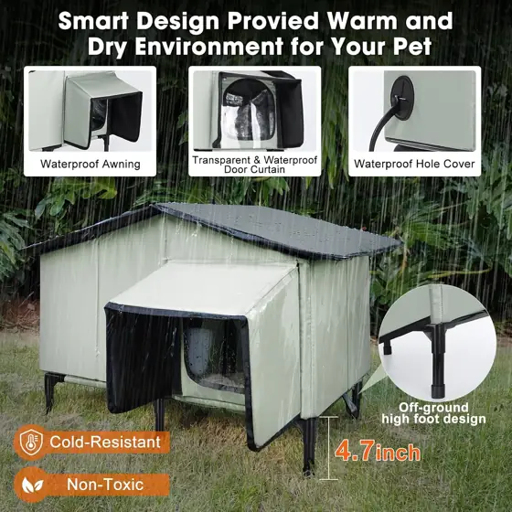 Heated Outdoor Cat House -… — Photo 4