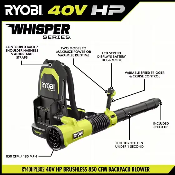 40V HP Brushless Whisper Backpack… — Photo 4