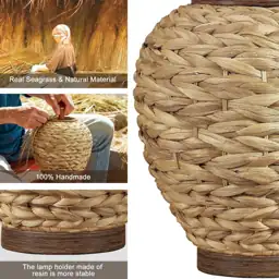 26" Rattan Table Lamp, Farmhouse… — Photo 4