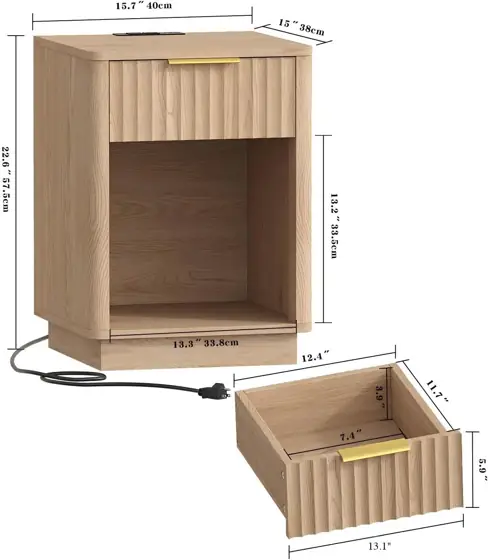 Akxomel Fluted Nightstand Set 2… — Photo 3
