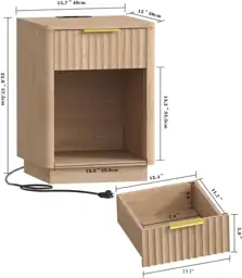 Akxomel Fluted Nightstand Set 2… — Photo 3