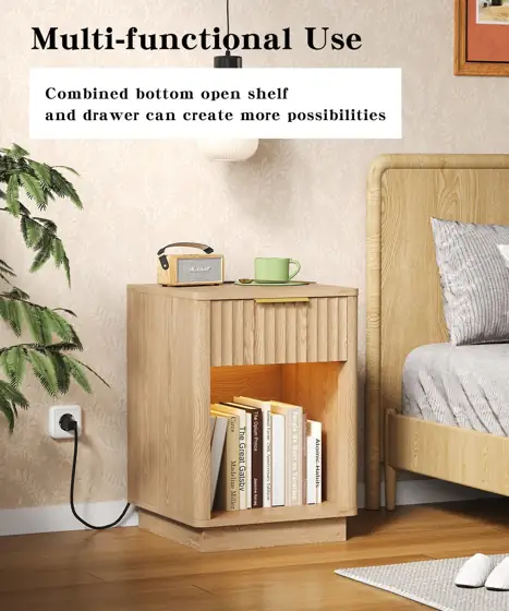 Akxomel Fluted Nightstand Set 2… — Photo 4
