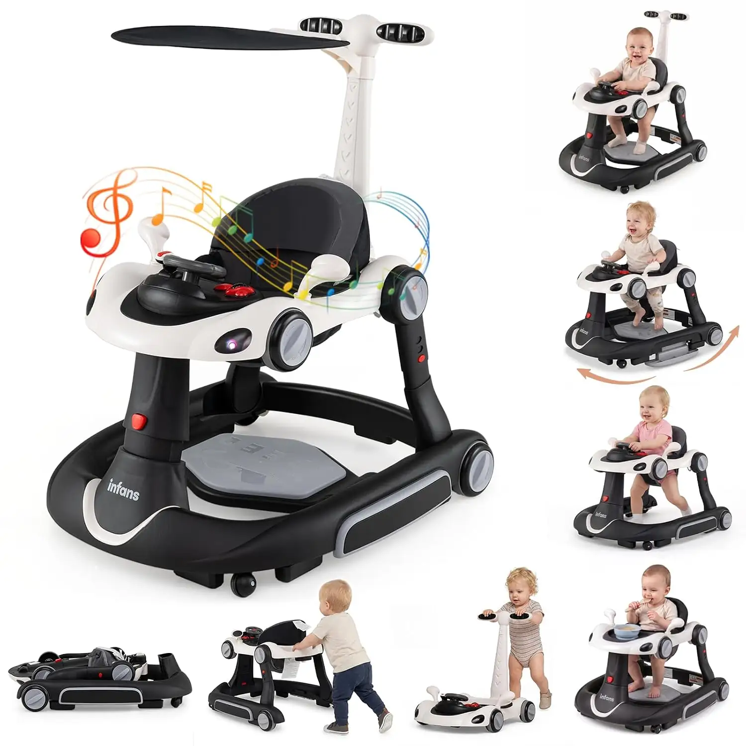 INFANS 9-in-1 Foldable Baby Walker… — Photo 1