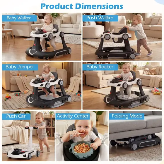 INFANS 9-in-1 Foldable Baby Walker… — Photo 3