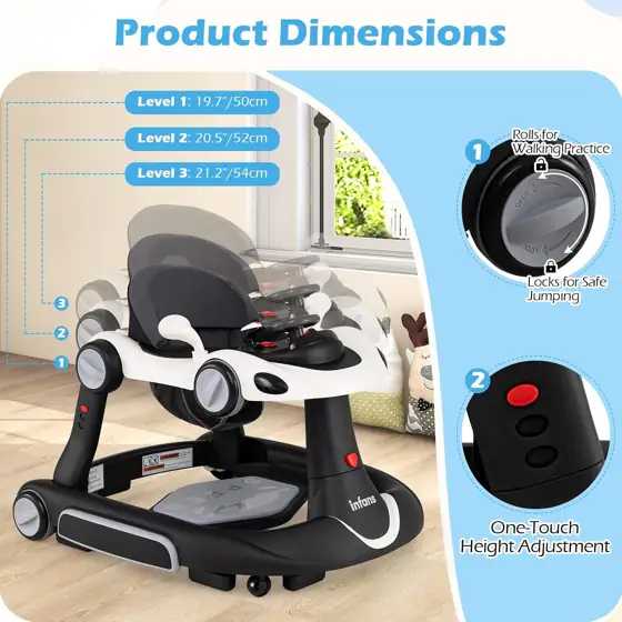 INFANS 9-in-1 Foldable Baby Walker… — Photo 4