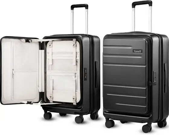 LUGGEX Checked Top Opening Suitcase,… — Photo 1