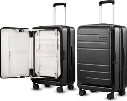 LUGGEX Checked Top Opening Suitcase,… — Photo 1