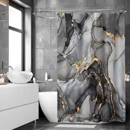 NBVKO 4-Pcs Black Marble Shower… — Photo 3