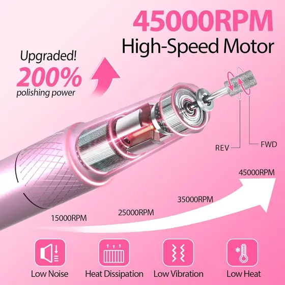 45000RPM Professional Corded Nail Drill… — Photo 2
