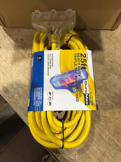 DuroMax 25-ft 12/3 Yellow 3… — Photo 5