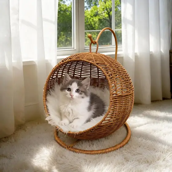 Wicker Cat Bed Indoor &… — Photo 1