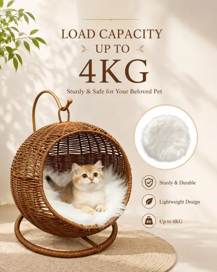 Wicker Cat Bed Indoor &… — Photo 2